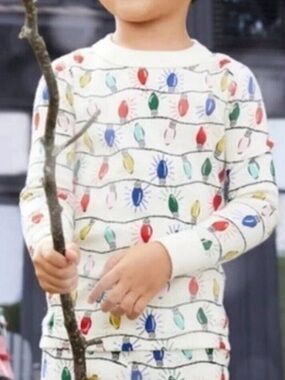 Hanna Andersson unisex Holiday Light Print pajama set size 8